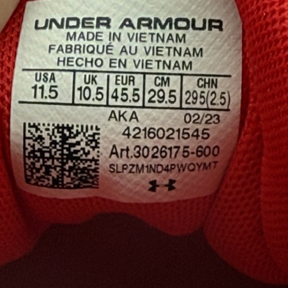 Under Armour 3026175 Mens Training UA Charged Assert 11.5 Running Athletic Shoes main image 11